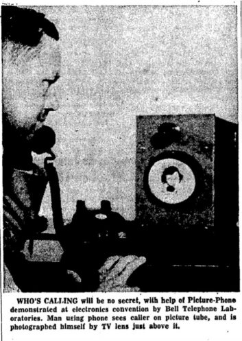 Реклама видеотелефона «AT&T» от 24 августа 1956 года